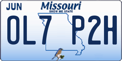MO license plate OL7P2H