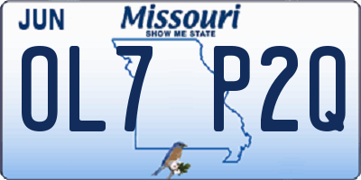 MO license plate OL7P2Q