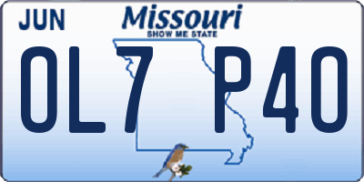 MO license plate OL7P4O