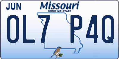 MO license plate OL7P4Q