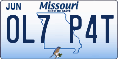 MO license plate OL7P4T