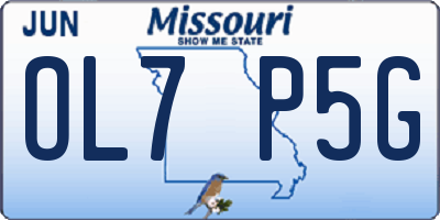MO license plate OL7P5G