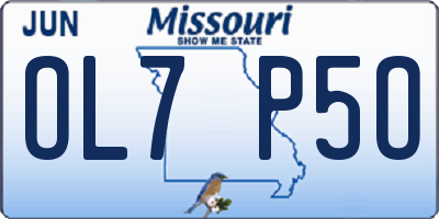 MO license plate OL7P5O
