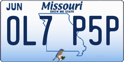 MO license plate OL7P5P