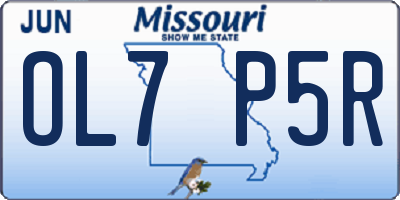 MO license plate OL7P5R
