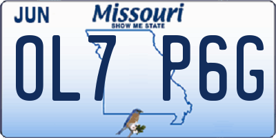 MO license plate OL7P6G