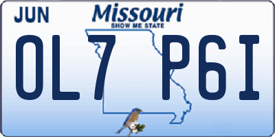 MO license plate OL7P6I