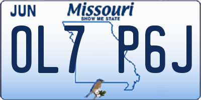 MO license plate OL7P6J