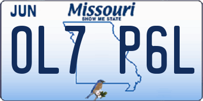 MO license plate OL7P6L