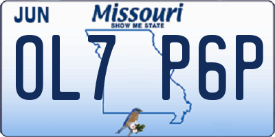 MO license plate OL7P6P