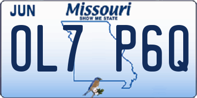 MO license plate OL7P6Q