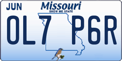 MO license plate OL7P6R