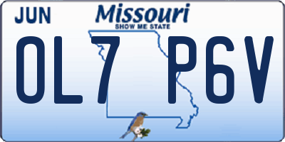 MO license plate OL7P6V