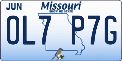 MO license plate OL7P7G