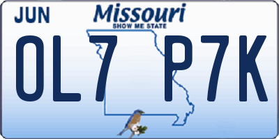 MO license plate OL7P7K