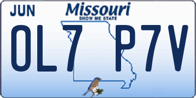MO license plate OL7P7V