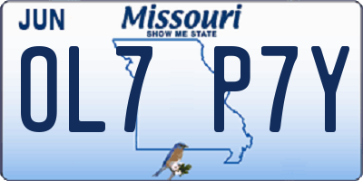 MO license plate OL7P7Y