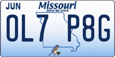 MO license plate OL7P8G