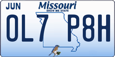 MO license plate OL7P8H