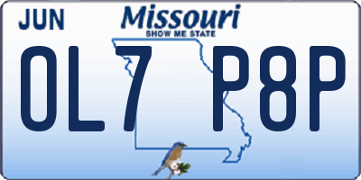 MO license plate OL7P8P