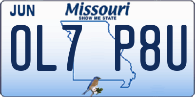 MO license plate OL7P8U