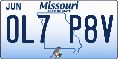 MO license plate OL7P8V