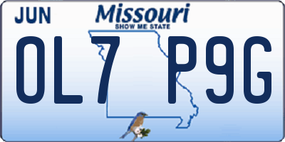 MO license plate OL7P9G