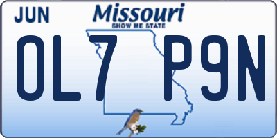 MO license plate OL7P9N
