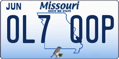 MO license plate OL7Q0P