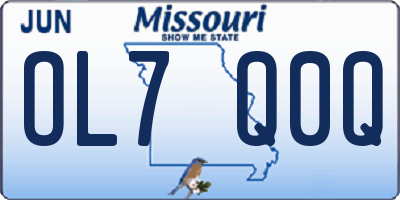 MO license plate OL7Q0Q