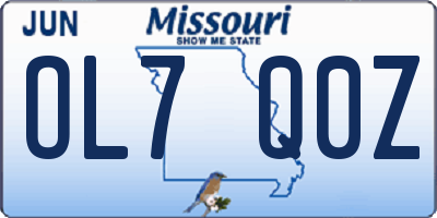 MO license plate OL7Q0Z