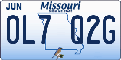 MO license plate OL7Q2G