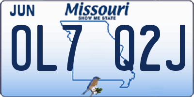 MO license plate OL7Q2J