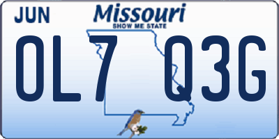 MO license plate OL7Q3G