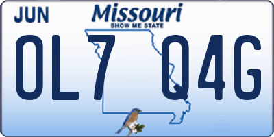 MO license plate OL7Q4G