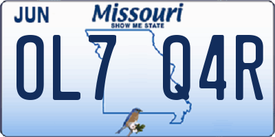 MO license plate OL7Q4R