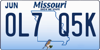 MO license plate OL7Q5K