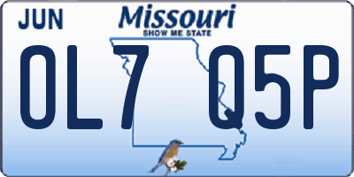 MO license plate OL7Q5P