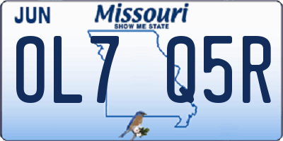 MO license plate OL7Q5R