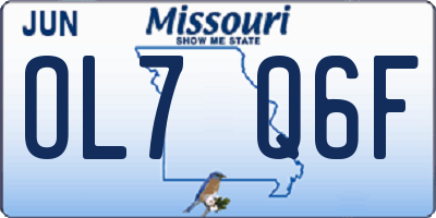 MO license plate OL7Q6F