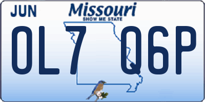 MO license plate OL7Q6P