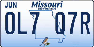 MO license plate OL7Q7R
