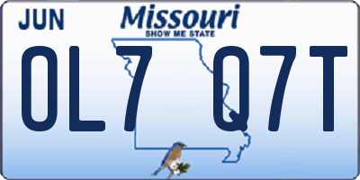 MO license plate OL7Q7T
