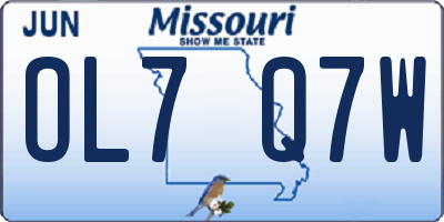 MO license plate OL7Q7W