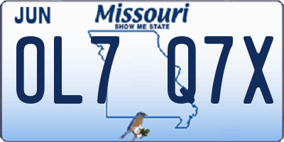 MO license plate OL7Q7X