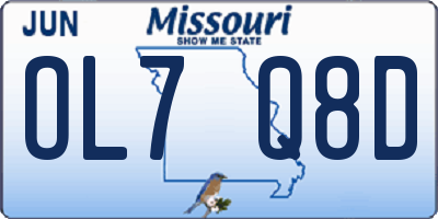 MO license plate OL7Q8D