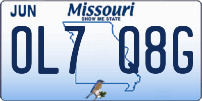 MO license plate OL7Q8G