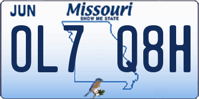 MO license plate OL7Q8H