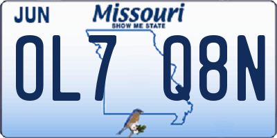 MO license plate OL7Q8N
