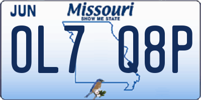 MO license plate OL7Q8P